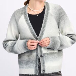 Weekend LA Relaxed Fit Button V-Neck Ombré Cardigan